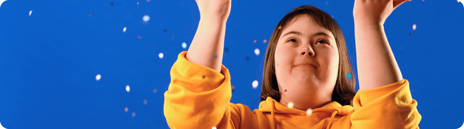 Person celebrating independence